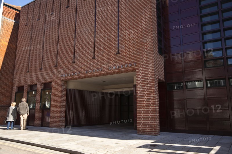 Chichester, West Sussex, England. Pallant House Art Gallery exterior of the modern wing. England English UK United Kingdom GB Great Britain British West Sussex County Chichester Pallant House Art Arts Gallery Architecture Exterior Facade Modern New People Tourists
