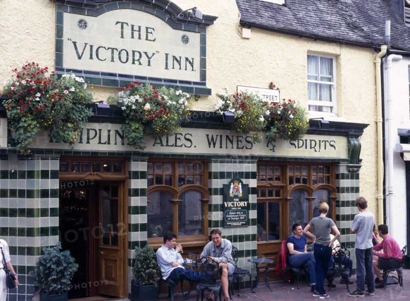 Brighton, East Sussex, England. Victory Inn Public House on Duke Street. People sitting at tables outside Destination Destinations European Great Britain Northern Europe United Kingdom