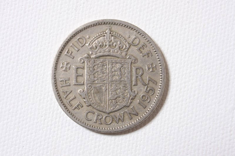 Business, Finance, Money, English Sterling. A 1957 half crown.