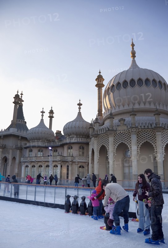 England, East Sussex, Brighton, Royal Pavilion Ice Rink  childrens area.