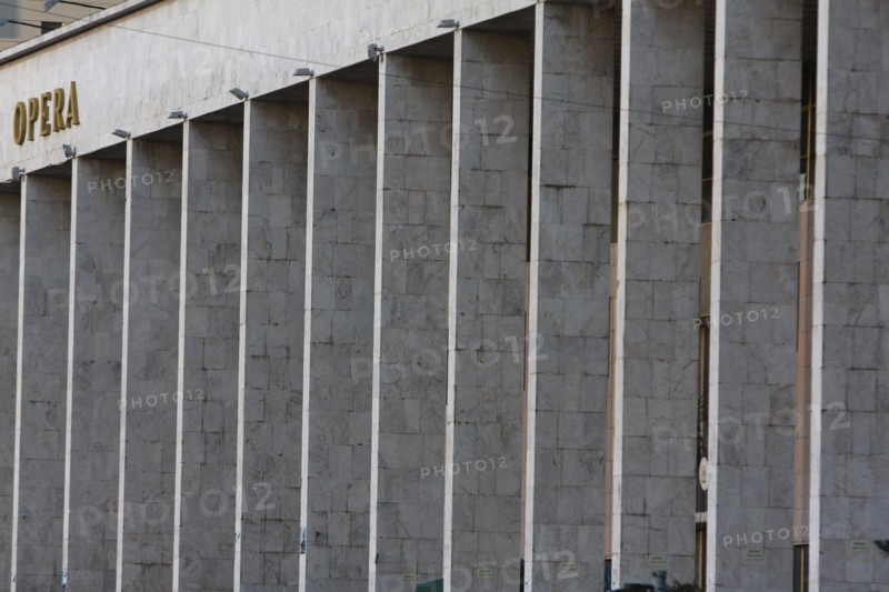 Albania, Tirane, Tirana, Part view of exterior of Opera House.