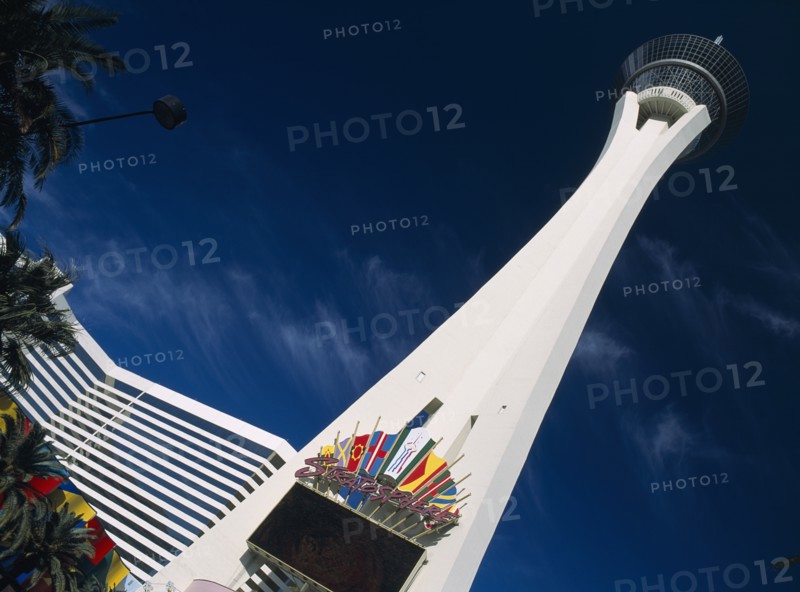 USA, Nevada, Las Vegas, Stratosphere Tower hotel and casino.