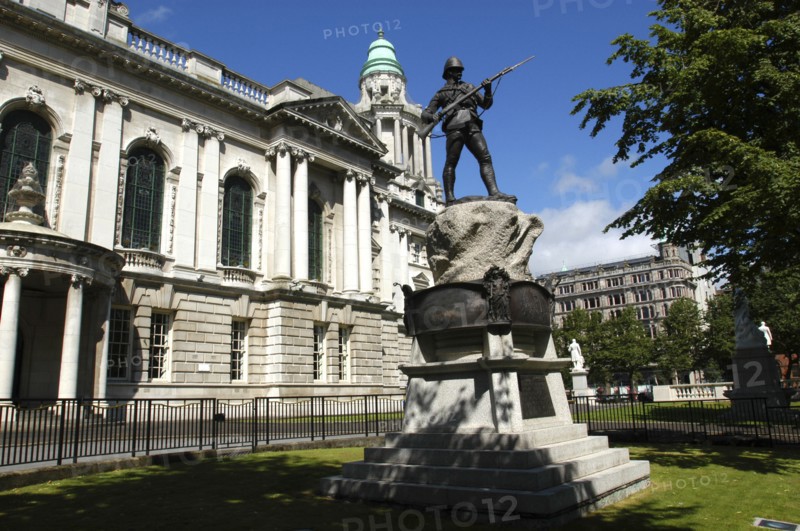 Northern Ireland, Belfast, Exterior view of the City Hall