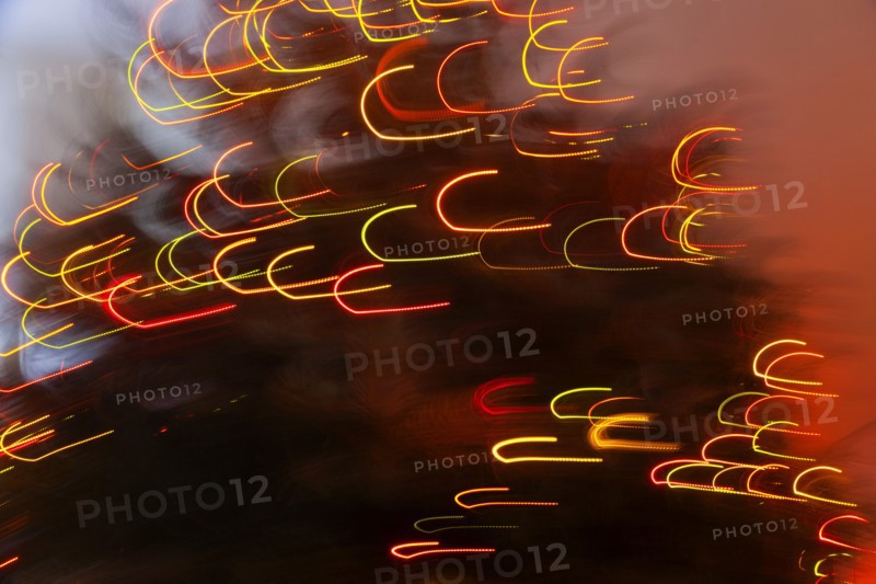 Festivals, Religious, Christmas, Motion blur of lights on a Christmas tree.