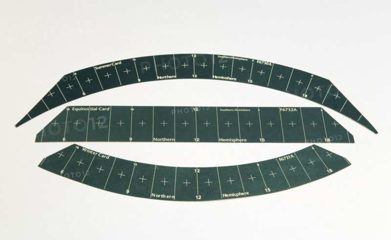Climate, Weather, Measurements, Cards for a CampbellStokes sunshine recorder or Stokes sphere used by weather observers to monitor the hours of sunshine.