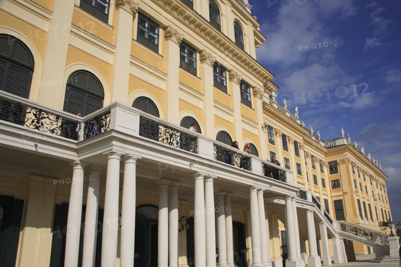 Schonnbrunn Palace part view of exterior facade. Photo: Bennett Dean