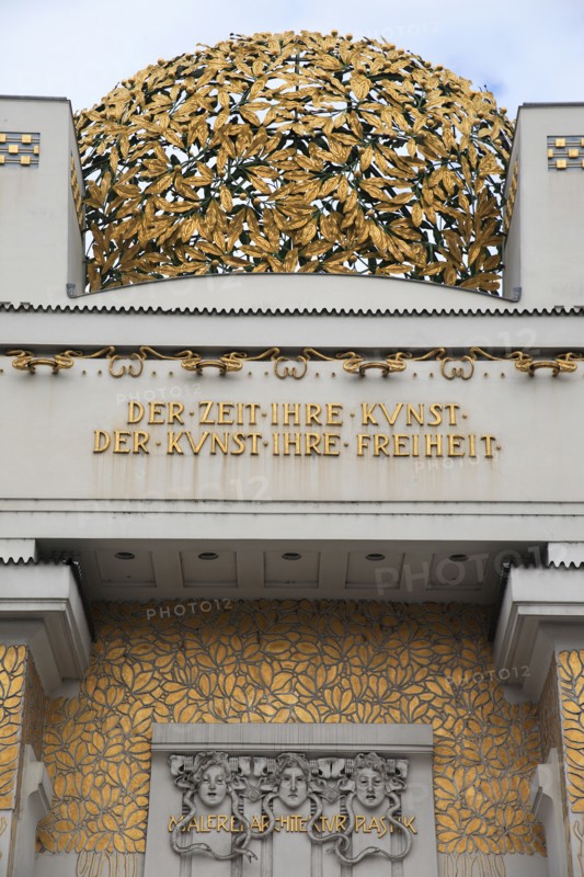 The Seccession Building detail of exterior facade and gold dome. Photo: Bennett Dean