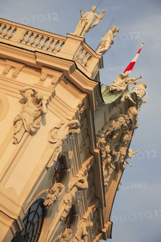 Angled detail of Belvedere Palace exterior. Photo: Bennett Dean