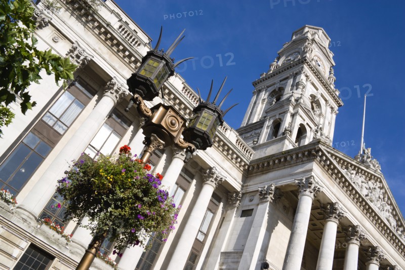 Guildhall originally built in 1890 but rebuilt in 1959 after being bombed in 1941 during World War II. Photo: Paul Seheult