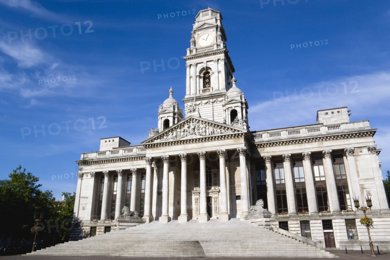 The Guildhall originally built in 1890 but rebuilt by 1959 after being bombed in 1941 during World War II. Photo: Paul Seheult