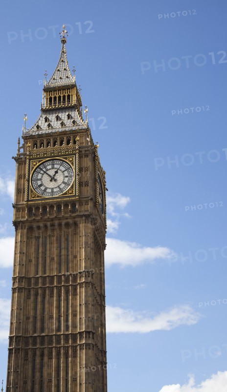 England, London, Westminster Houses of Parliament Clock Tower better known as Big Ben. 
Photo : Stephen Rafferty
