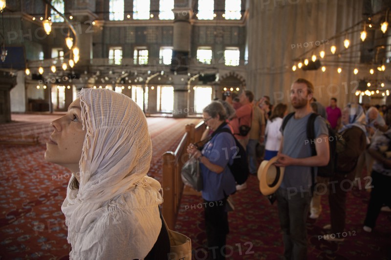 Turkey, Istanbul, Sultanahmet Camii Blue Mosque interior. 
Photo : Stephen Rafferty