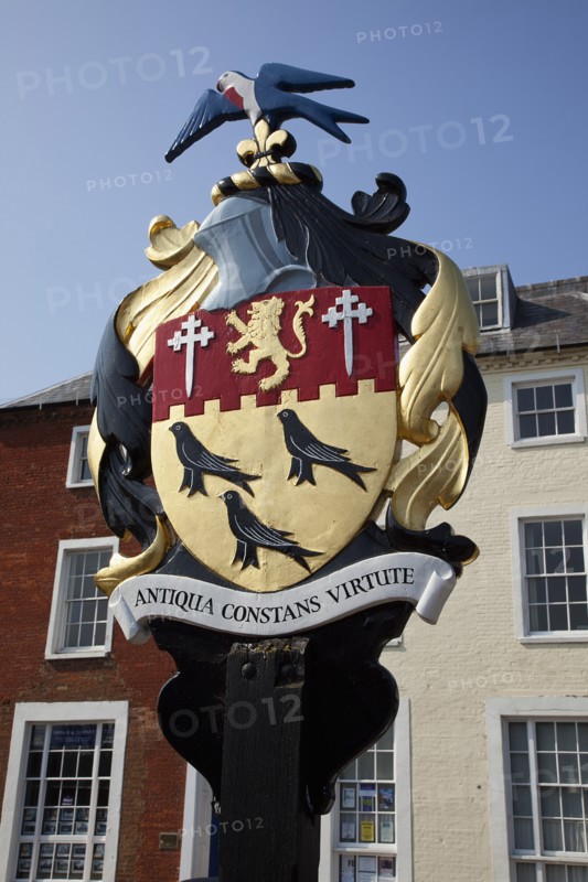 England, West Sussex, Arundel, Town coat of arms. 
Photo : Stephen Rafferty
