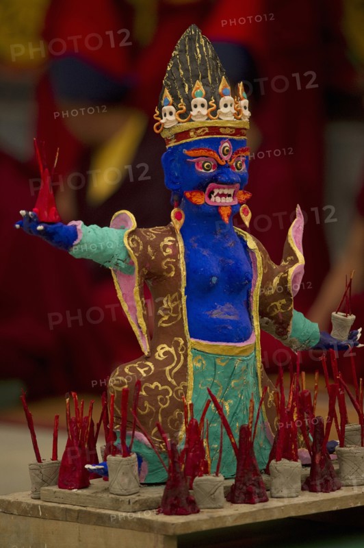 ART IN BUDDHIST MONASTERIES OF SIKKIM INDIA - RITUAL OBJECT FOR LOSAR NEW YEAR