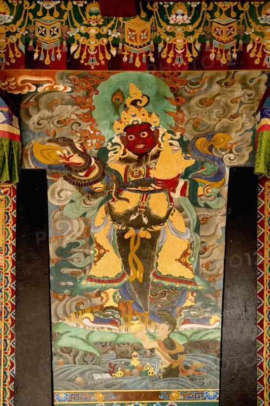 ART IN BUDDHIST MONASTERIES OF SIKKIM INDIA - PAINTED WALLS