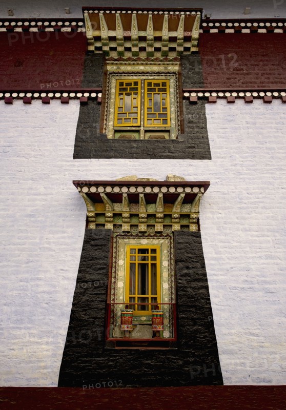 ART IN BUDDHIST MONASTERIES OF SIKKIM INDIA - HAND CRAFTED AND PAINTED WINDOWS