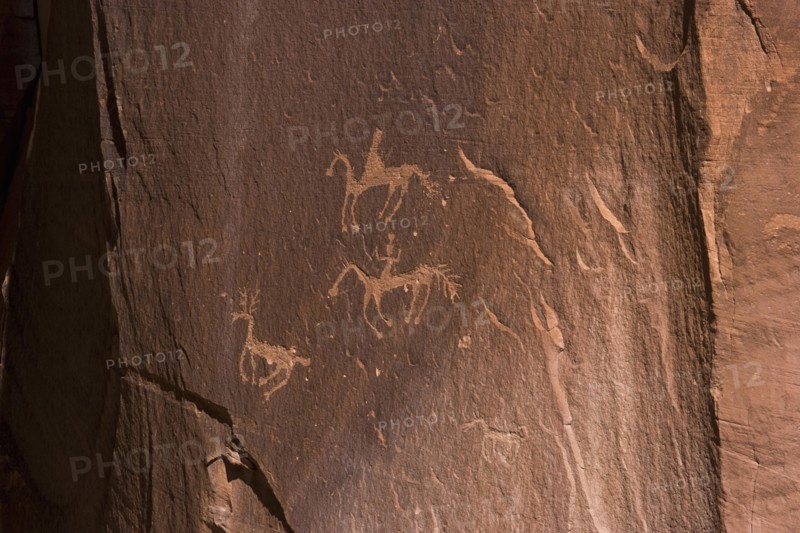 USA, Arizona, Canyon de Chelly, Petroglyphs. 
Photo : Richard Rickard