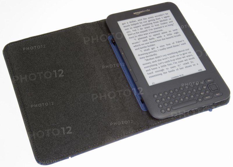 Computers, e-Reader, Kindle, Technology Computers IT Amazon Kindle Wi Fi E Book reader with keyboard in leather case. 
Photo : Paul Seheult