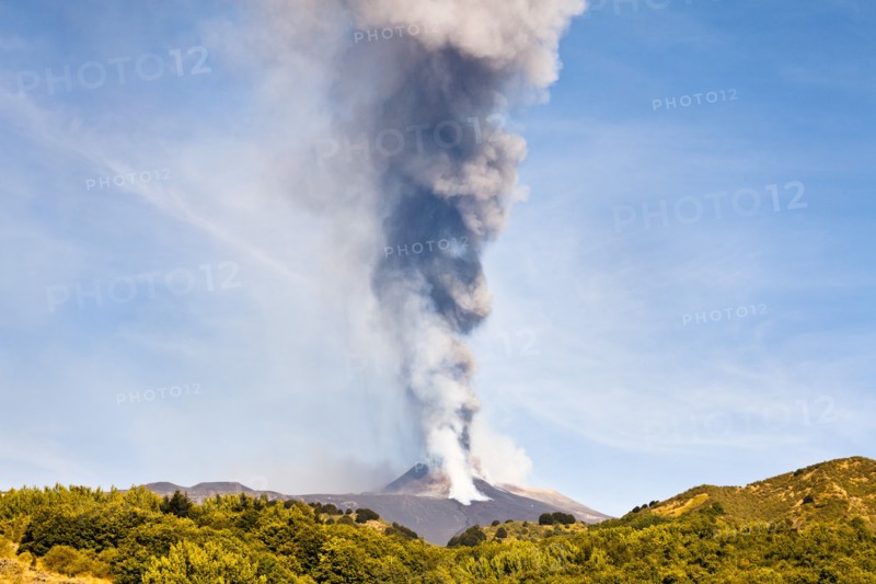 Mount Etna erupting on 8th September 2011, Sicily, Italy