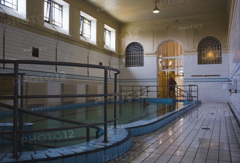 Pest Indoor pool at Szechenyi thermal baths largest in Europe.