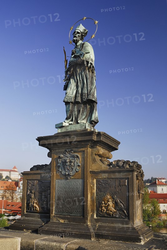 Charles Bridge - Statue of St John of Nepomuk.
