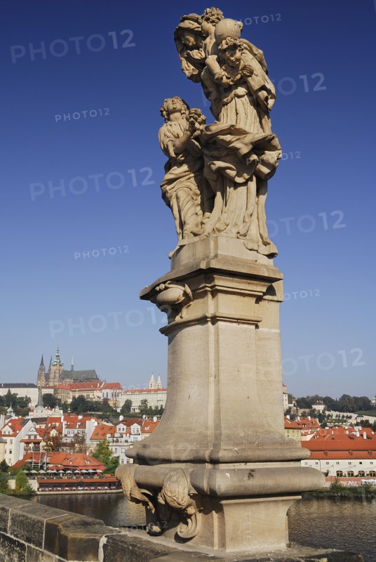 Charles Bridge Statue of Saint Anne.