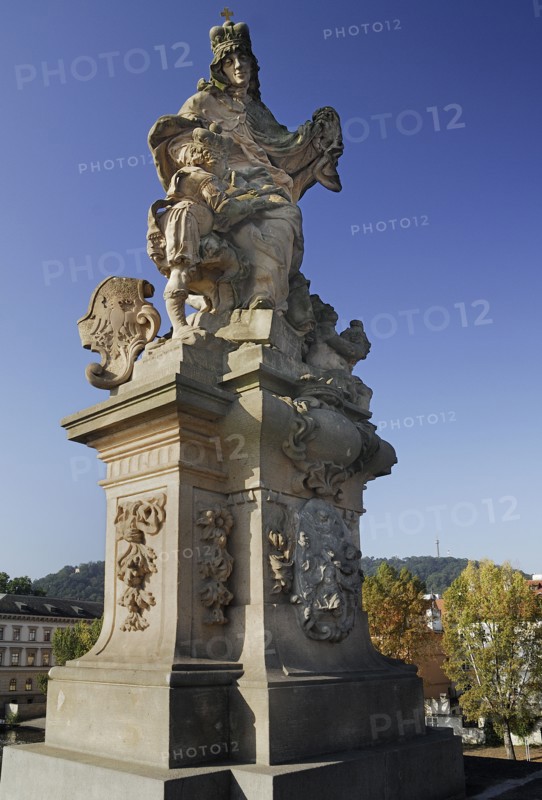 Charles Bridge Statue of St Ludmila.