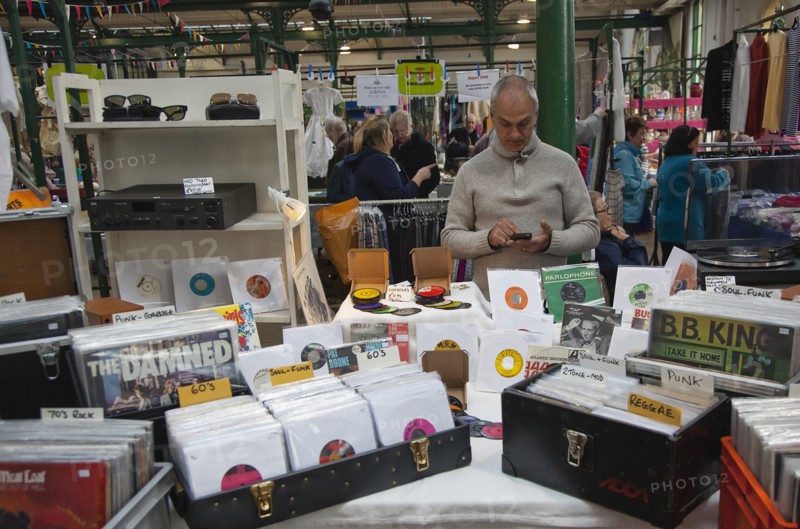 St Georges Market second hand record stall.