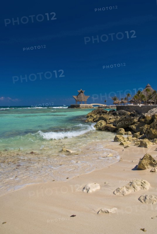 View along beach.