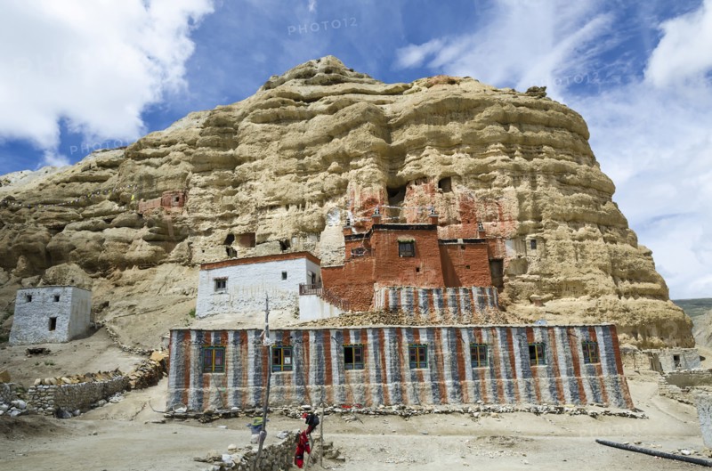 Ancient Nyphu cave monastery near Lo Manthang.