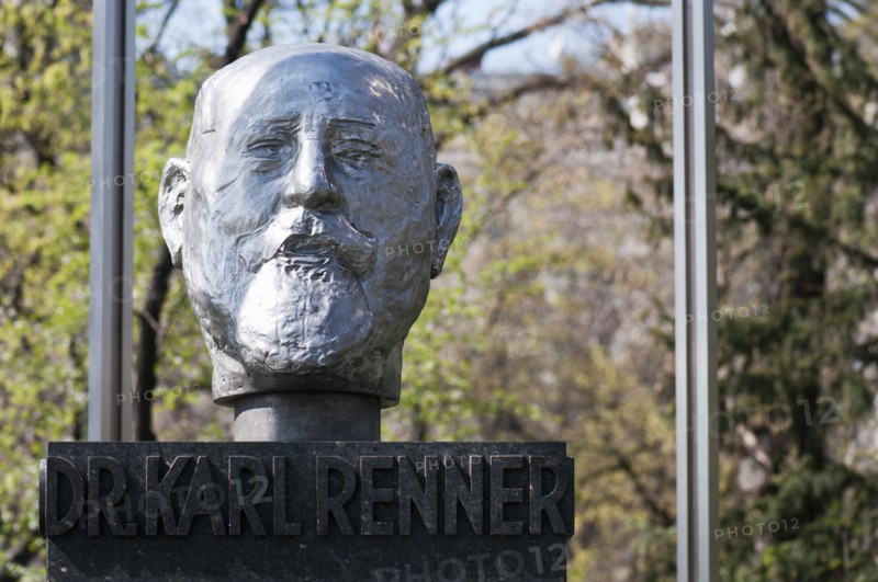Bust of Dr Karl Renner an Austrian politician acknowledged as the father of the republic having lead the first government in 1918 and as president of the second republic in 1945.