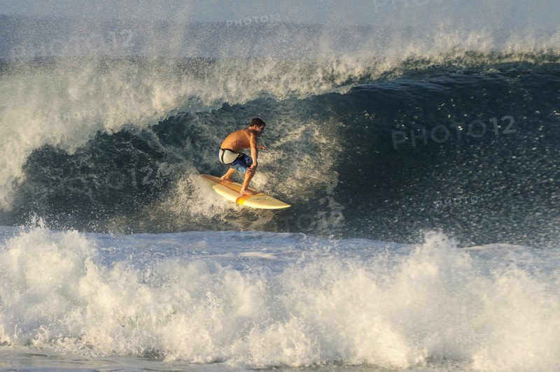Mexico, Oaxaca, Puerto Escondido, Puerto Escondido Surfer in action. Photo : Nick Bonetti