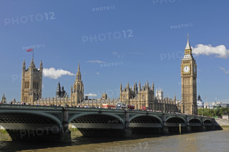 Houses of Parliament and River Thames London England