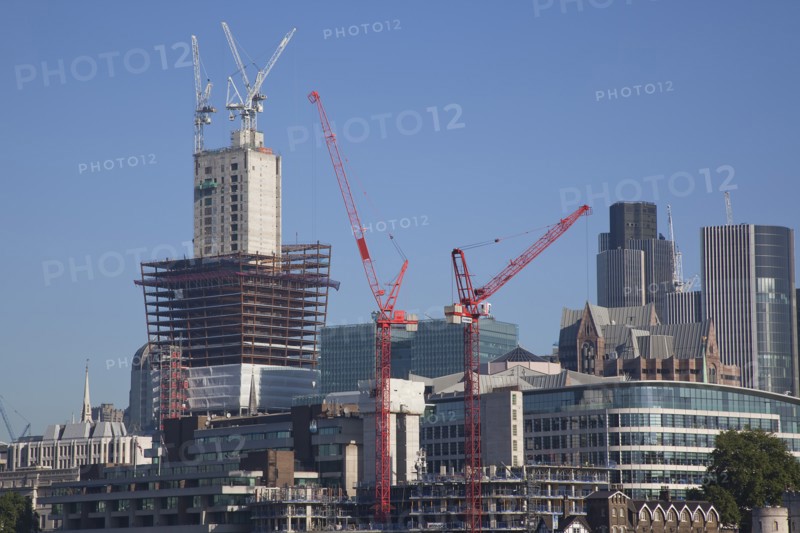 England, London, Construction of new Walkie Talkie in 20 Fenchruch Street in the City. Photo : Stephen Rafferty