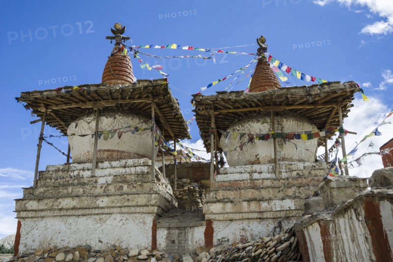 Nepal, Upper Mustang, Lo Manthang, Chortens at Lo Manthang. Photo : Sergey Orlov