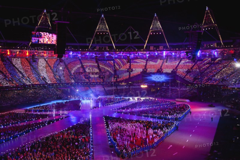 England, London, Stratford Olympic games closing ceremony. Photo : Sean Aidan