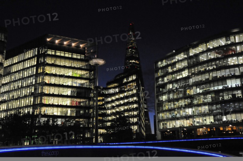 The Shard and offices at nght London England
