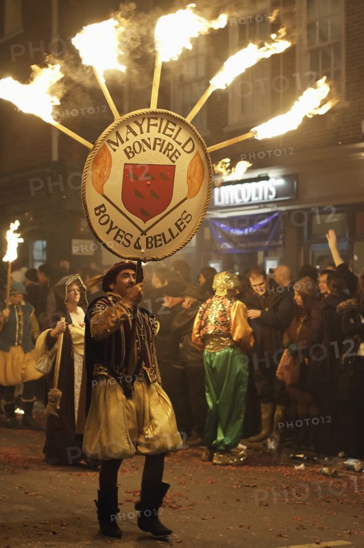 Tthe annual bonfire night parade held in Lewes, East Sussex. The festival celebrates 17 protestant martyrs killed in the 1500's