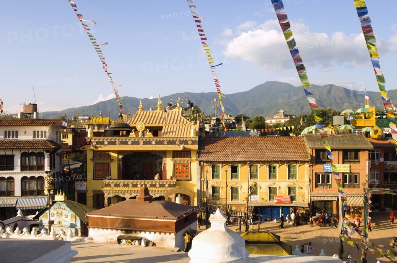 Nepal, Kathmandu, The streets beside Bodnath Tibetan Buddhist Temple. 
Photo Nic I Anson / Eye Ubiquitous