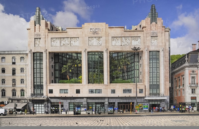 Portugal, Estremadura, Lisbon, Art Deco exterior of the former Eden theatre now a hotel. 
Photo Hugh Rooney / Eye Ubiquitous