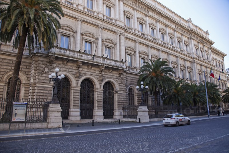 Italy, Lazio, Rome, Palazzo Koch home to the Banca DItalia on Via Nazionale. 
Photo Stephen Rafferty / Eye Ubiquitous