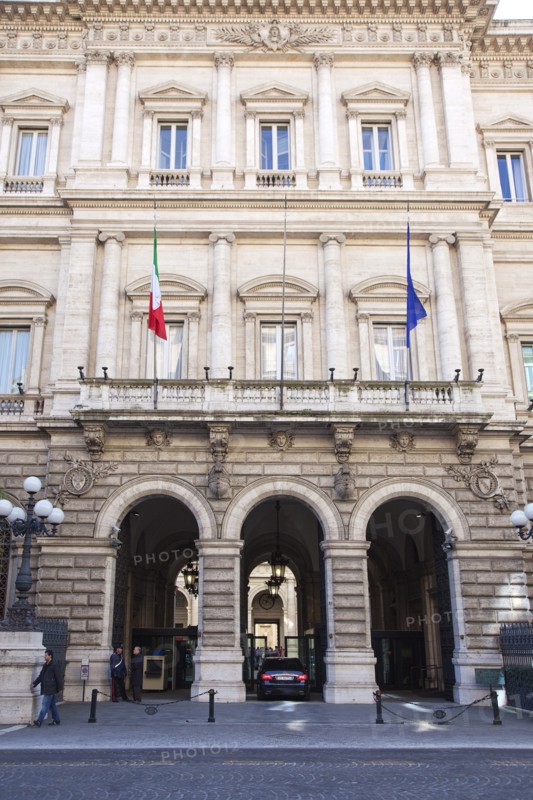 Italy, Lazio, Rome, Palazzo Koch home to the Banca DItalia on Via Nazionale. 
Photo Stephen Rafferty / Eye Ubiquitous