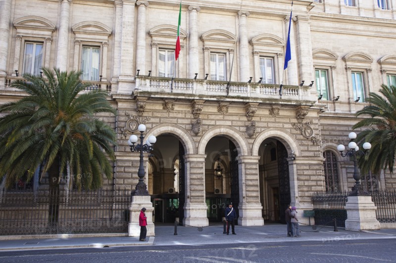Italy, Lazio, Rome, Palazzo Koch home to the Banca DItalia on Via Nazionale. 
Photo Stephen Rafferty / Eye Ubiquitous
