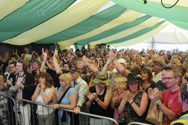 Music, Live Perfomance, Festivals, Crowd enjoying an act on the Acoustic Stage at Guilfest 2010. 
Photo Bob Battersby