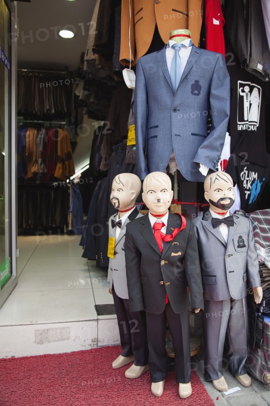 Turkey, Istanbul, Fatih, Sultanahmet, Shop selling clothing. 
Photo Stephen Rafferty