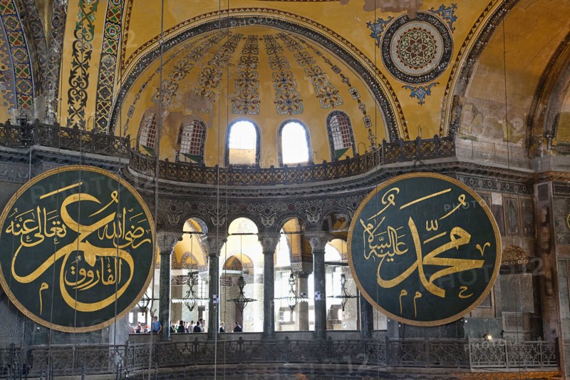 Turkey, Istanbul, Fatih  Sultanahmet  Haghia Sofia interior.