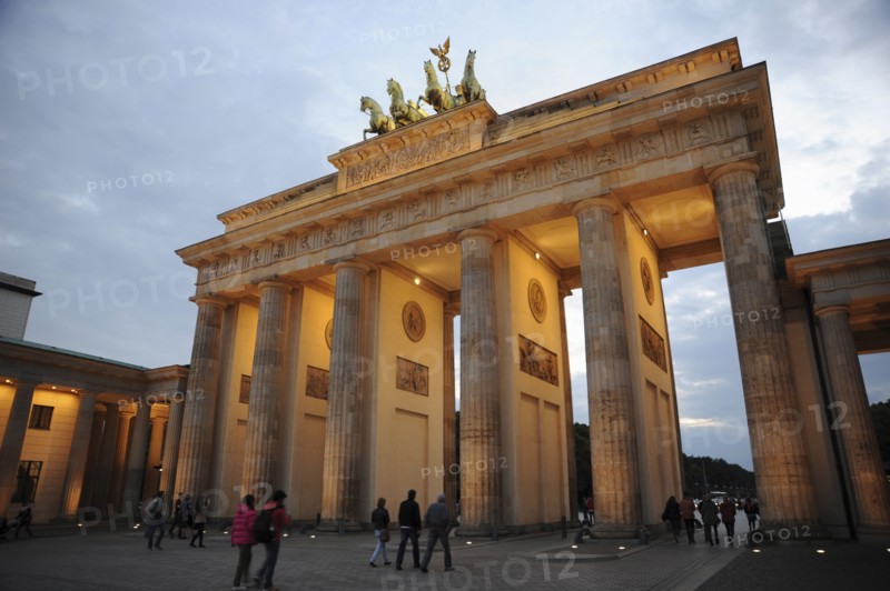 Germany, Berlin, Brandenburg Gate at night. 
Photo Bob Battersby
