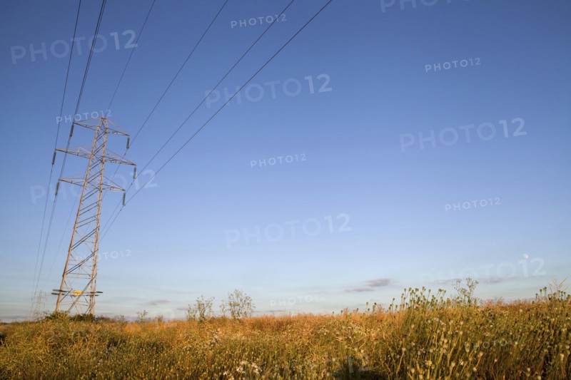 Environment, Power, Electricity, Pylons in the Hampshire countryside, England. 
Photo Bennett Dean