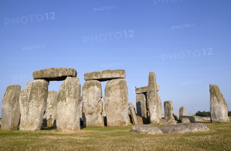 England, Wiltshire, Stonehenge, Prehistoric ring of standing stones. 
Photo Bennett Dean