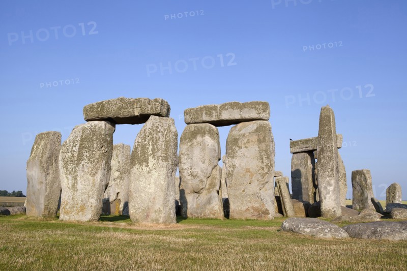 England, Wiltshire, Stonehenge, Prehistoric ring of standing stones. 
Photo Bennett Dean